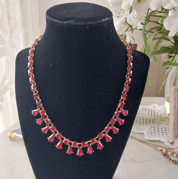 SP AVON Vintage Red Rhinestone Necklace - Picture 1 of 5